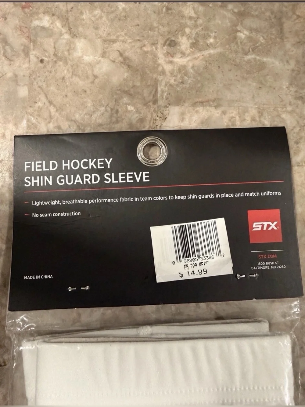 STX White Field Hockey Shin Guard Sleeve